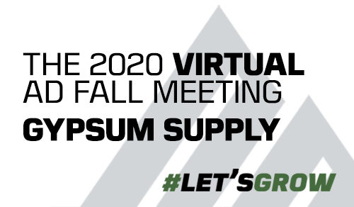 AD’s Gypsum Supply Division welcomes over 200 members and suppliers to second virtual meeting