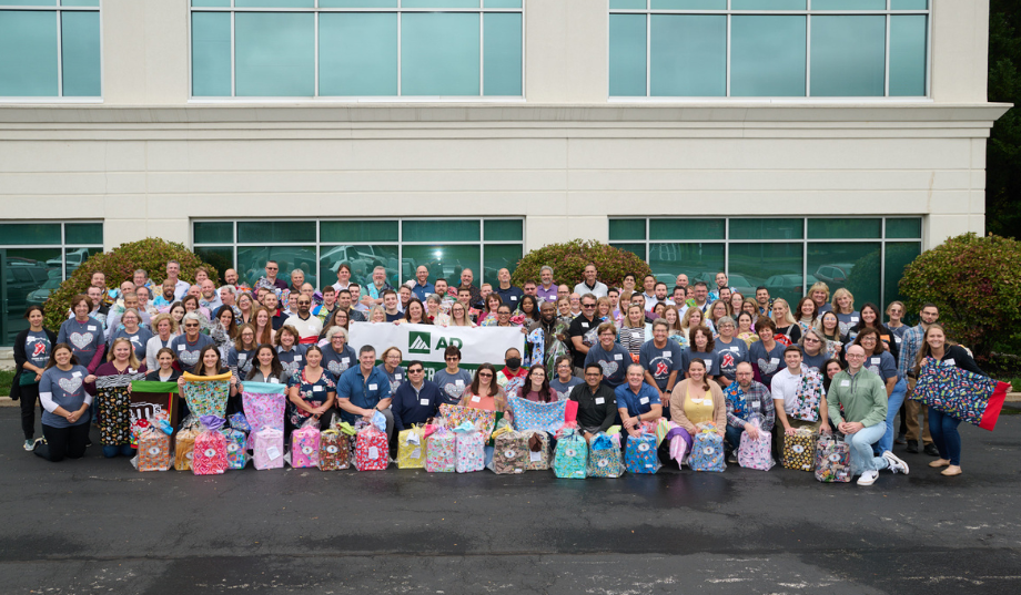 Group photo of the AD team after their Giving Back day with Ryan's Case for Smiles