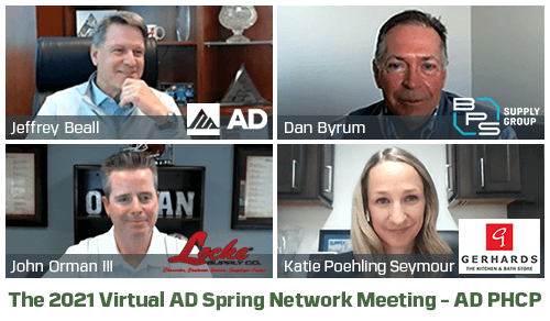 Four panelists meet during the 2021 AD PHCP virtual Spring Network Meeting